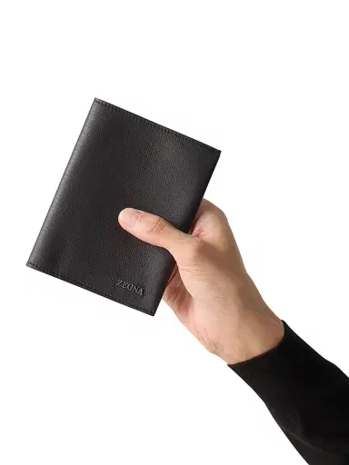 Zegna Men's Secondskin Leather Passport Case - Dark Brown | Thumbnail 5 Zegna Men's Secondskin Leather Passport Case - Dark Brown | Thumbnail 5