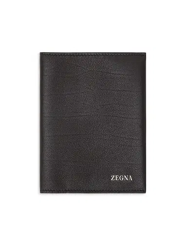 Zegna Men's Secondskin Leather Passport Case - Dark Brown | Thumbnail 1 Zegna Men's Secondskin Leather Passport Case - Dark Brown | Thumbnail 1