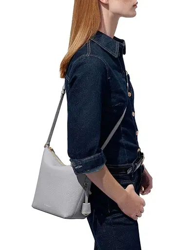MAISON de SABRÉ Women's The Zipped Crossbody Bag - Dove Grey | Thumbnail 3 MAISON de SABRÉ Women's The Zipped Crossbody Bag - Dove Grey | Thumbnail 3