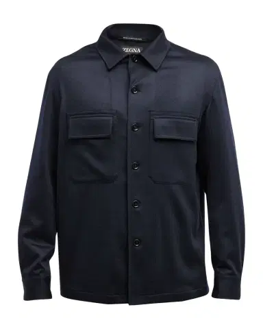 ZEGNA Men's Cashmere Overshirt | Thumbnail 1 ZEGNA Men's Cashmere Overshirt | Thumbnail 1