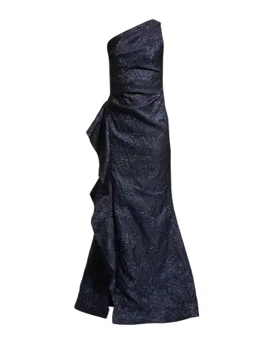Rickie Freeman for Teri Jon One-Shoulder Jacquard Side-Ruffle Gown | Thumbnail 1 Rickie Freeman for Teri Jon One-Shoulder Jacquard Side-Ruffle Gown | Thumbnail 1