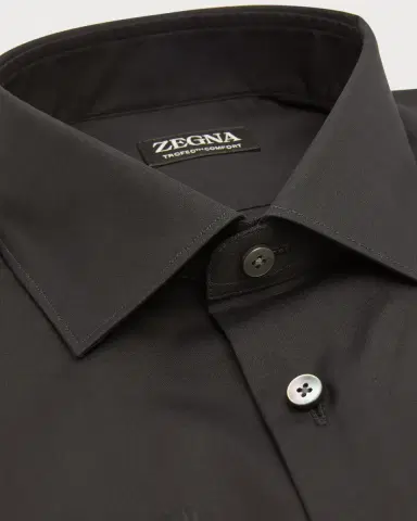 Zegna Men's Trofeo Comfort Cotton Dress Shirt | Thumbnail 2 Zegna Men's Trofeo Comfort Cotton Dress Shirt | Thumbnail 2