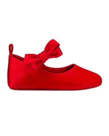Christian Louboutin Girl's Lou Babe Satin Bow Ballet Flats, Baby | Thumbnail 1 Christian Louboutin Girl's Lou Babe Satin Bow Ballet Flats, Baby | Thumbnail 1
