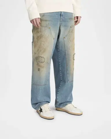 Golden Goose Men's Ball Star Distressed Leather Low-Top Sneakers | Thumbnail 2 Golden Goose Men's Ball Star Distressed Leather Low-Top Sneakers | Thumbnail 2