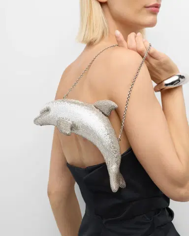 Judith Leiber Couture Dolphin Crystal Minaudiere | Thumbnail 2 Judith Leiber Couture Dolphin Crystal Minaudiere | Thumbnail 2
