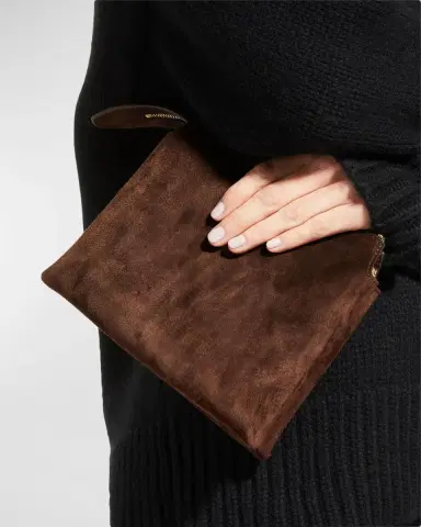 The Row Nu Twin Mini Crossbody in Suede | Thumbnail 2 The Row Nu Twin Mini Crossbody in Suede | Thumbnail 2