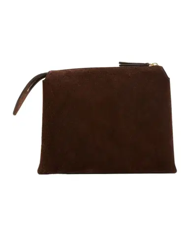The Row Nu Twin Mini Crossbody in Suede | Thumbnail 1 The Row Nu Twin Mini Crossbody in Suede | Thumbnail 1