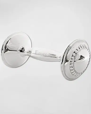 Cunill America Personalized Beaded Rattle Sterling Silver Barbell | Thumbnail 2 Cunill America Personalized Beaded Rattle Sterling Silver Barbell | Thumbnail 2