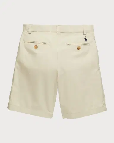Polo Ralph Lauren Boy 's Logo Embroidered Flat Front Chino Shorts | Thumbnail 2 Polo Ralph Lauren Boy 's Logo Embroidered Flat Front Chino Shorts | Thumbnail 2