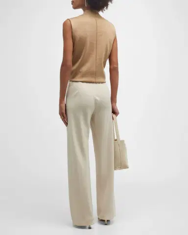 Vince Colette High-Waist Crepe Bias Pants | Thumbnail 4 Vince Colette High-Waist Crepe Bias Pants | Thumbnail 4