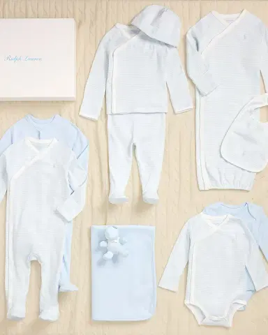 Polo Ralph Lauren Boy's 11-Piece Organic Cotton Gift Set, Size Newborn-9M | Thumbnail 5 Polo Ralph Lauren Boy's 11-Piece Organic Cotton Gift Set, Size Newborn-9M | Thumbnail 5