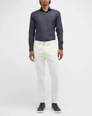 Zegna Men's Trofeo Comfort Cotton Shirt | Thumbnail 3 Zegna Men's Trofeo Comfort Cotton Shirt | Thumbnail 3