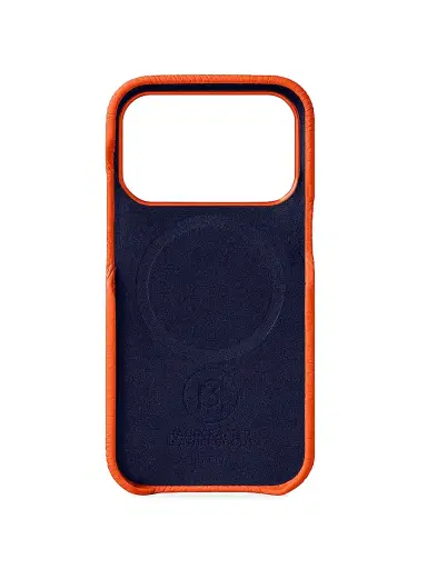 Maison de Sabre Leather Phone Case (iPhone 17 Pro Max) - Manhattan Orange | Thumbnail 4 Maison de Sabre Leather Phone Case (iPhone 17 Pro Max) - Manhattan Orange | Thumbnail 4