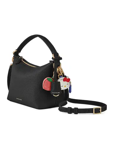 MAISON de SABRÉ Women's Leather Soft Hobo Bag - Black Caviar | Thumbnail 4 MAISON de SABRÉ Women's Leather Soft Hobo Bag - Black Caviar | Thumbnail 4