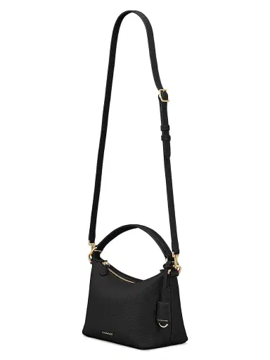 MAISON de SABRÉ Women's Leather Soft Hobo Bag - Black Caviar | Thumbnail 6 MAISON de SABRÉ Women's Leather Soft Hobo Bag - Black Caviar | Thumbnail 6