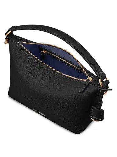 MAISON de SABRÉ Women's Leather Soft Hobo Bag - Black Caviar | Thumbnail 8 MAISON de SABRÉ Women's Leather Soft Hobo Bag - Black Caviar | Thumbnail 8