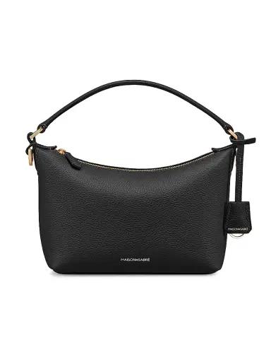 MAISON de SABRÉ Women's Leather Soft Hobo Bag - Black Caviar | Thumbnail 1 MAISON de SABRÉ Women's Leather Soft Hobo Bag - Black Caviar | Thumbnail 1