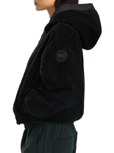 Canada Goose Women's Alberni Reversible Fleece Bomber Jacket - Black Noir | Thumbnail 5 Canada Goose Women's Alberni Reversible Fleece Bomber Jacket - Black Noir | Thumbnail 5
