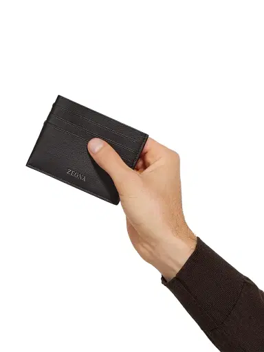 Zegna Men's Secondskin Card Case - Dark Brown | Thumbnail 5 Zegna Men's Secondskin Card Case - Dark Brown | Thumbnail 5
