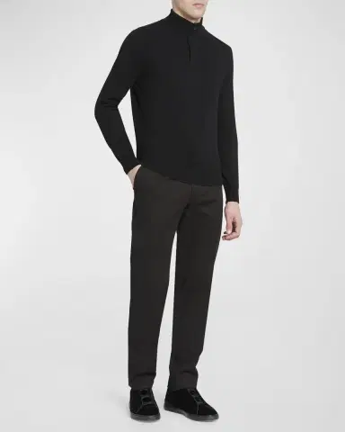 ZEGNA Men's Cashmere Quarter-Zip Sweater | Thumbnail 2 ZEGNA Men's Cashmere Quarter-Zip Sweater | Thumbnail 2