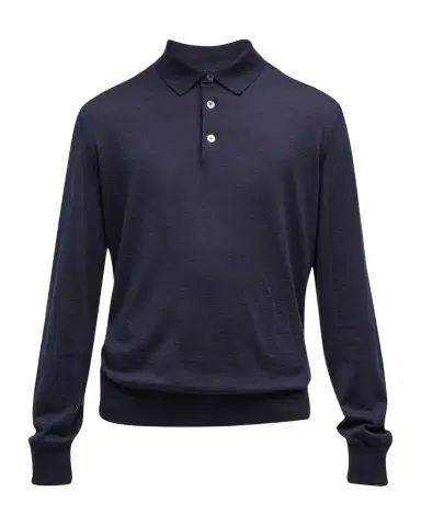 ZEGNA Men 's Cashmere-Silk Polo Sweater | Thumbnail 1 ZEGNA Men 's Cashmere-Silk Polo Sweater | Thumbnail 1