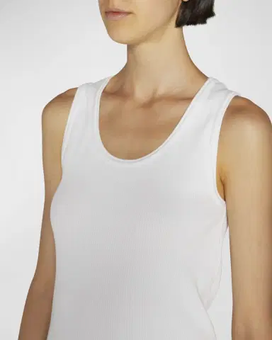 Bottega Veneta Dry Stretch Cotton Ribbed Tank Top | Thumbnail 5 Bottega Veneta Dry Stretch Cotton Ribbed Tank Top | Thumbnail 5