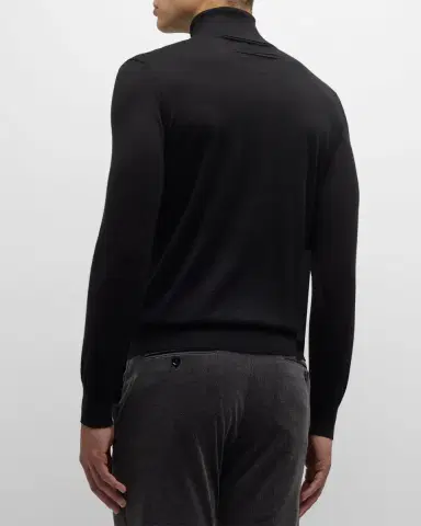ZEGNA Men's Cashmere-Silk Turtleneck Sweater | Thumbnail 2 ZEGNA Men's Cashmere-Silk Turtleneck Sweater | Thumbnail 2