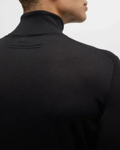 ZEGNA Men's Cashmere-Silk Turtleneck Sweater | Thumbnail 7 ZEGNA Men's Cashmere-Silk Turtleneck Sweater | Thumbnail 7