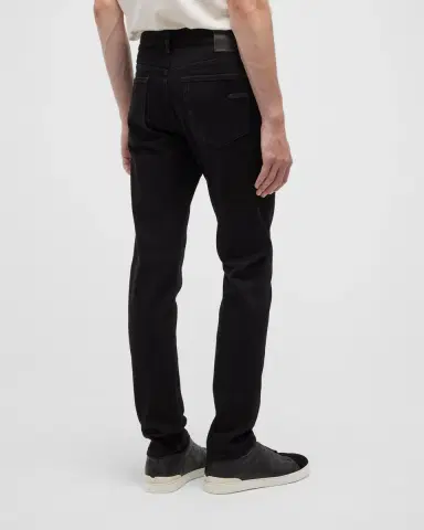 Zegna Men's 5-Pocket Black Wash Denim Jeans | Thumbnail 6 Zegna Men's 5-Pocket Black Wash Denim Jeans | Thumbnail 6