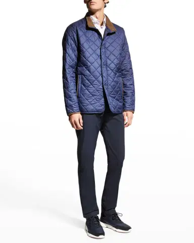 Peter Millar Men 's Suffolk Quilted Travel Coat | Thumbnail 2 Peter Millar Men 's Suffolk Quilted Travel Coat | Thumbnail 2