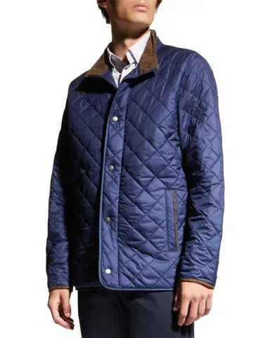 Peter Millar Men 's Suffolk Quilted Travel Coat | Thumbnail 4 Peter Millar Men 's Suffolk Quilted Travel Coat | Thumbnail 4