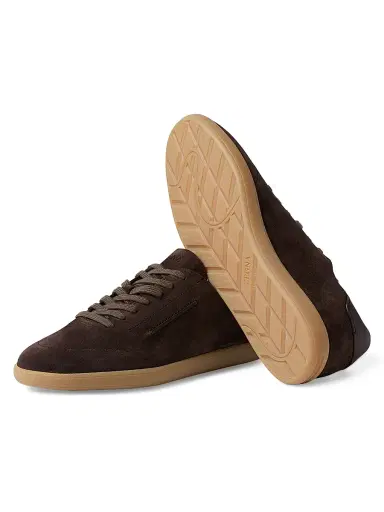 ZEGNA Men's 232 Suede Sneakers - Dark Brown | Thumbnail 4 ZEGNA Men's 232 Suede Sneakers - Dark Brown | Thumbnail 4