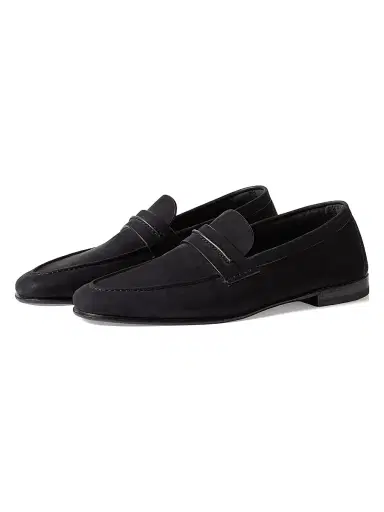 Zegna Men's Secondskin Mocassin Loafers - Navy Blue - Size 12 | Thumbnail 2 Zegna Men's Secondskin Mocassin Loafers - Navy Blue - Size 12 | Thumbnail 2
