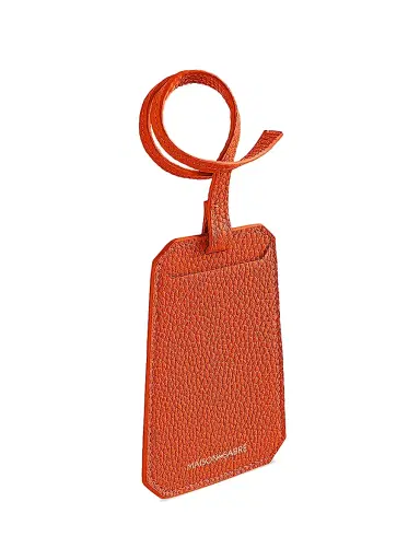 MAISON de SABRÉ Men's Leather Luggage Tag - Manhattan Orange | Thumbnail 3 MAISON de SABRÉ Men's Leather Luggage Tag - Manhattan Orange | Thumbnail 3