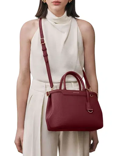 MAISON de SABRÉ Women's The Palais Top Handle Bag - Plum Red | Thumbnail 3 MAISON de SABRÉ Women's The Palais Top Handle Bag - Plum Red | Thumbnail 3