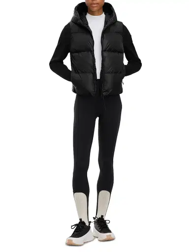 Canada Goose Women's Hybridge Wide Quilt Hooded Puffer Jacket - Black Noir | Thumbnail 2 Canada Goose Women's Hybridge Wide Quilt Hooded Puffer Jacket - Black Noir | Thumbnail 2