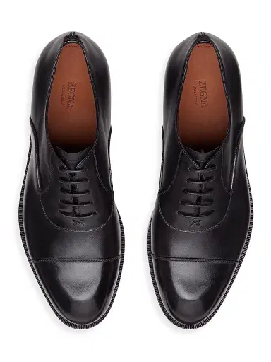 ZEGNA Men's Leather Torino Oxford Shoes - Black | Thumbnail 5 ZEGNA Men's Leather Torino Oxford Shoes - Black | Thumbnail 5