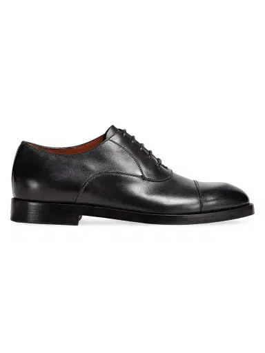 ZEGNA Men's Leather Torino Oxford Shoes - Black | Thumbnail 1 ZEGNA Men's Leather Torino Oxford Shoes - Black | Thumbnail 1