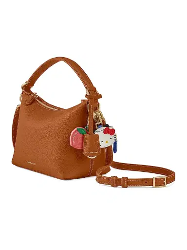 MAISON de SABRÉ Women's Leather Soft Hobo Bag - Pecan Brown | Thumbnail 4 MAISON de SABRÉ Women's Leather Soft Hobo Bag - Pecan Brown | Thumbnail 4