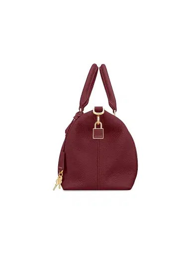 MAISON de SABRÉ Women's Leather Crossbody Weekender Bag - Plum Red | Thumbnail 5 MAISON de SABRÉ Women's Leather Crossbody Weekender Bag - Plum Red | Thumbnail 5
