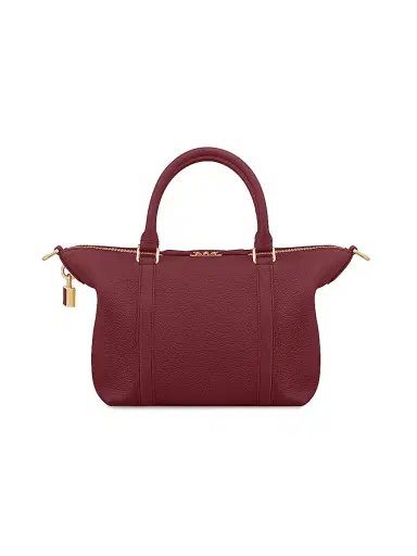 MAISON de SABRÉ Women's Leather Crossbody Weekender Bag - Plum Red | Thumbnail 6 MAISON de SABRÉ Women's Leather Crossbody Weekender Bag - Plum Red | Thumbnail 6