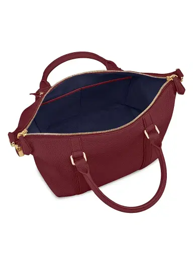 MAISON de SABRÉ Women's Leather Crossbody Weekender Bag - Plum Red | Thumbnail 8 MAISON de SABRÉ Women's Leather Crossbody Weekender Bag - Plum Red | Thumbnail 8