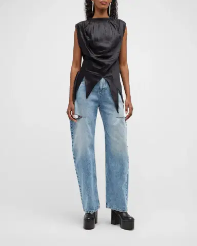 Maison Margiela Slash-Sides Wide-Leg Denim Pants | Thumbnail 3 Maison Margiela Slash-Sides Wide-Leg Denim Pants | Thumbnail 3