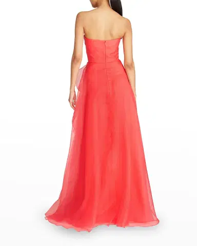 Theia Teresa Draped Strapless Gown | Thumbnail 4 Theia Teresa Draped Strapless Gown | Thumbnail 4