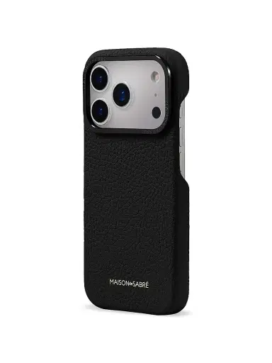 MAISON de SABRÉ Leather Phone Case (iPhone 17 Pro) - Black Caviar | Thumbnail 2 MAISON de SABRÉ Leather Phone Case (iPhone 17 Pro) - Black Caviar | Thumbnail 2