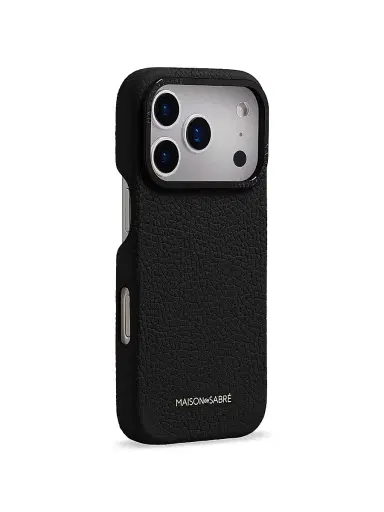 MAISON de SABRÉ Leather Phone Case (iPhone 17 Pro) - Black Caviar | Thumbnail 3 MAISON de SABRÉ Leather Phone Case (iPhone 17 Pro) - Black Caviar | Thumbnail 3