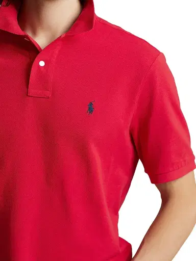 Polo Ralph Lauren Men's Cotton Mesh Slim-Fit Polo Shirt - Red | Thumbnail 6 Polo Ralph Lauren Men's Cotton Mesh Slim-Fit Polo Shirt - Red | Thumbnail 6