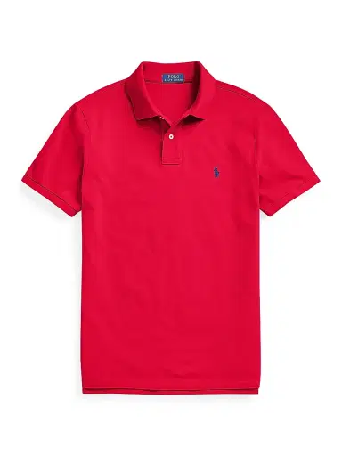 Polo Ralph Lauren Men's Cotton Mesh Slim-Fit Polo Shirt - Red | Thumbnail 1 Polo Ralph Lauren Men's Cotton Mesh Slim-Fit Polo Shirt - Red | Thumbnail 1