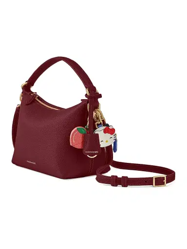 MAISON de SABRÉ Women's Leather Soft Hobo Bag - Plum Red | Thumbnail 4 MAISON de SABRÉ Women's Leather Soft Hobo Bag - Plum Red | Thumbnail 4