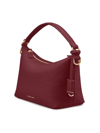 MAISON de SABRÉ Women's Leather Soft Hobo Bag - Plum Red | Thumbnail 5 MAISON de SABRÉ Women's Leather Soft Hobo Bag - Plum Red | Thumbnail 5